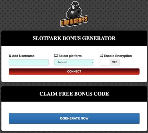 slotpark bonus code generator